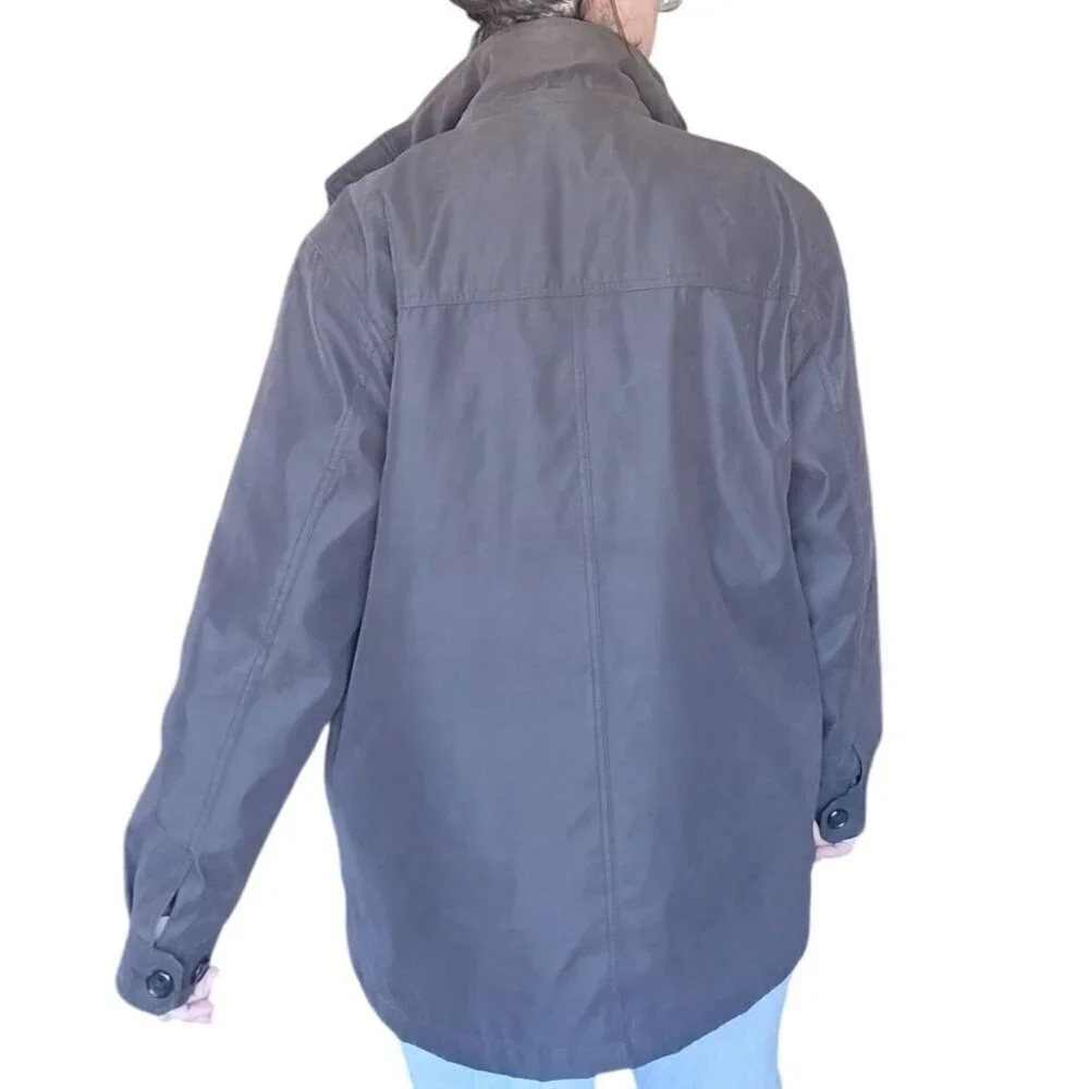 London Fog Brown Double Lined Overcoat Men Size Medium Gorpcore Cabincore Winter